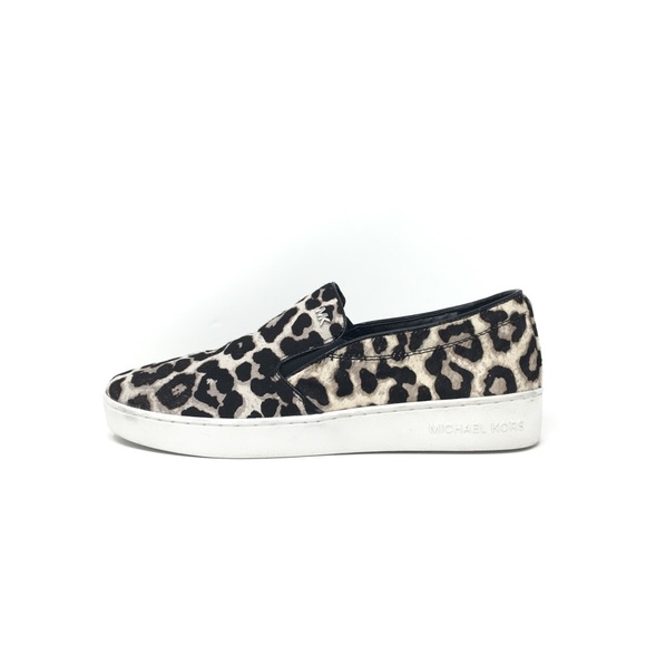 black and white leopard slip on sneakers